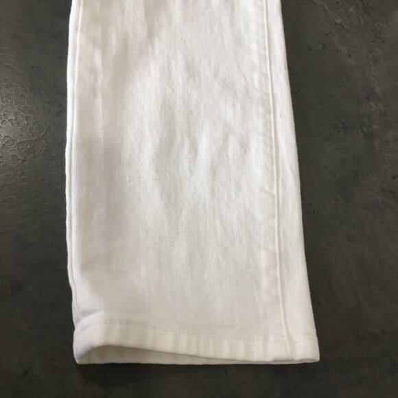 FRAME Denim Le Garcon Blanc 5 Pocket Logo Hardware Jeans - Picture 12 of 15